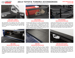 2014 TOYOTA TUNDRA ACCESSORIES BED CLEAT - SINGLE BED DIVIDER BED EXTENDER