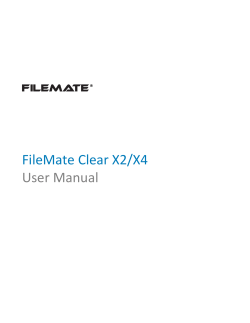 FileMate Clear X2/X4 User Manual