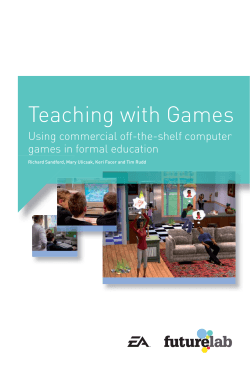 Teaching with Games  Using commercial off-the-shelf computer games in formal education