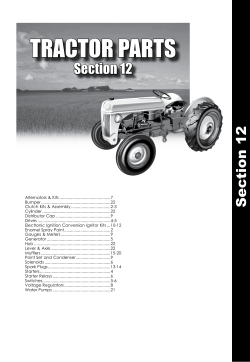 TRACTOR PARTS Section 12 12 Section