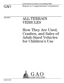 GAO ALL-TERRAIN VEHICLES How They Are Used,