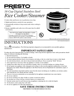 Rice Cooker/Steamer 16-Cup Digital Stainless Steel