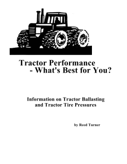 Tractor Performance - What's Best for You? Information on Tractor Ballasting