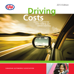Driving Costs 2013 Edition Beyond the price tag: