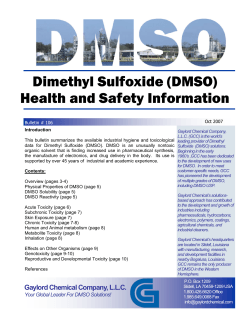 Dimethyl Sulfoxide (DMSO) Health and Safety Information