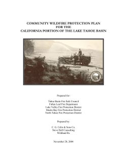 COMMUNITY WILDFIRE PROTECTION PLAN FOR THE
