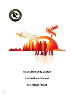 Tulsa Community College  International Student Pre-Arrival Packet