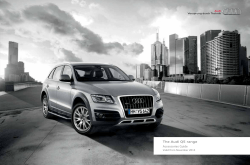 The Audi Q5 range Accessories Guide Valid from November 2013