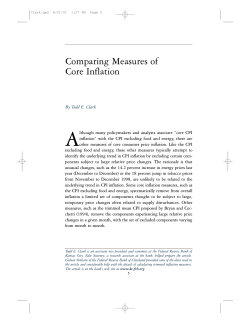A Comparing Measures of Core Inflation By Todd E. Clark