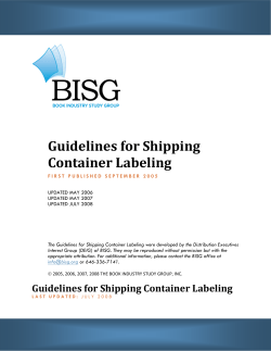 Guidelines for Shipping Container Labeling