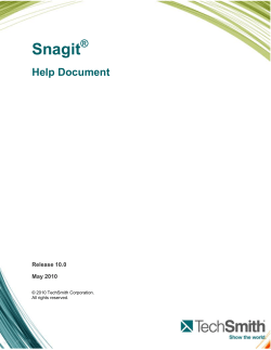 Snagit  Help Document ®