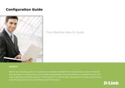 Configuration Guide Time Machine How-To Guide Overview