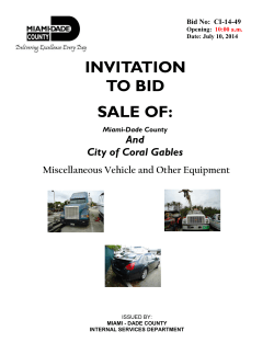 INVITATION TO BID SALE OF: