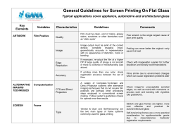 General Guidelines for Screen Printing On Flat Glass Key Variables