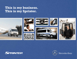 This is my business. This is my Sprinter.