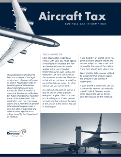 Aircraft Tax SALES AND USE TAX