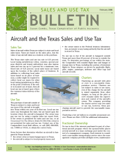 BULLETIN SALES AND USE TAX