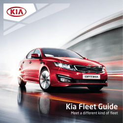 Kia Fleet Guide Meet a different kind of fleet