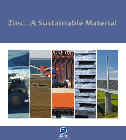 Zinc...A Sustainable Material