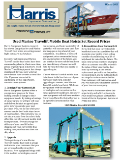 Used Marine Travelift Mobile Boat Hoists Set Record Prices