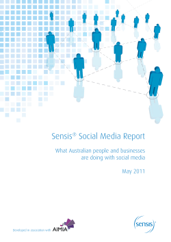 Sensis Social Media Report What Australian people and businesses