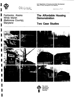 The Affordable Housing Demonstration: Two Case
