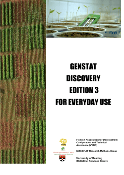 GENSTAT DISCOVERY EDITION 3