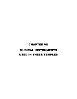 CHAPTER VII MUSICAL INSTRUMENTS USED IN THESE TEMPLES