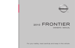 2010 Nissan Frontier Owners Manual
