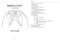 WildFire EVO™ User Guide For Xbox 360