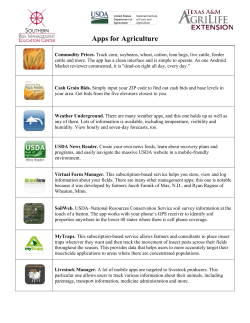 Apps for Agriculture