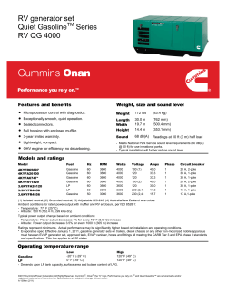 RV generator set Quiet Gasoline Series RV QG 4000