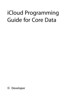 iCloud Programming Guide for Core Data