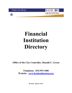 Financial Institution Directory