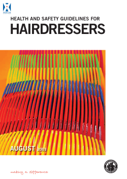 HAIRDRESSERS AUGUST HEALTH AND SAFETY GUIDELINES FOR making a difference