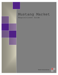 Mustang Market  Requisitioner Guide