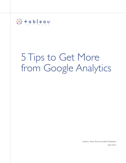 5 Tips to Get More from Google Analytics April 2013