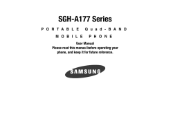 SGH-A177 Series User Manual