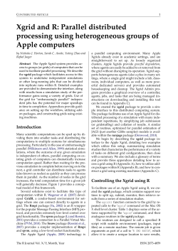 Xgrid and R: Parallel distributed processing using heterogeneous groups of Apple computers