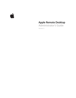 Apple Remote Desktop Administrator’s Guide Version 3