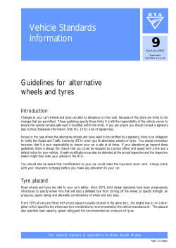 9 Vehicle Standards Information Guidelines for alternative