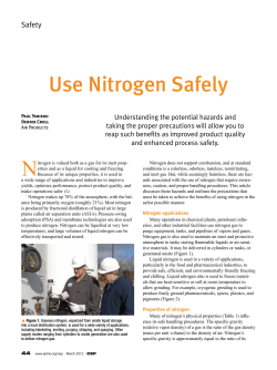 Use Nitrogen Safely Safety