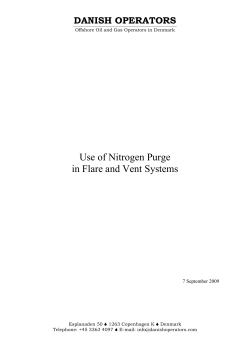 Use of Nitrogen Purge in Flare and Vent Systems DANISH OPERATORS