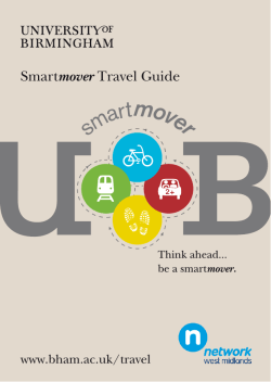 sm mover www.bham.ac.uk/travel Think ahead...