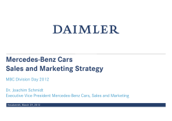 Mercedes-Benz Cars Sales and Marketing Strategy