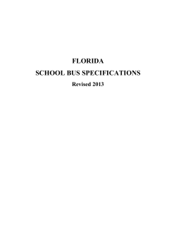 FLORIDA SCHOOL BUS SPECIFICATIONS Revised 2013