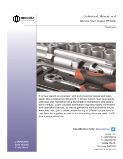 Understand, Maintain and Service Your Torque Wrench