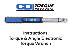 Instructions Torque &amp; Angle Electronic Torque Wrench