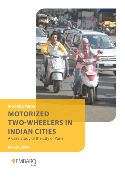 Motorized tWo-Wheelers in indian Cities Working Paper