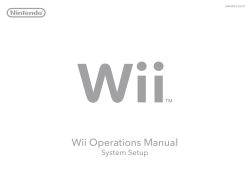 Wii Operations Manual System Setup MAA-RVK-S-USZ-C0